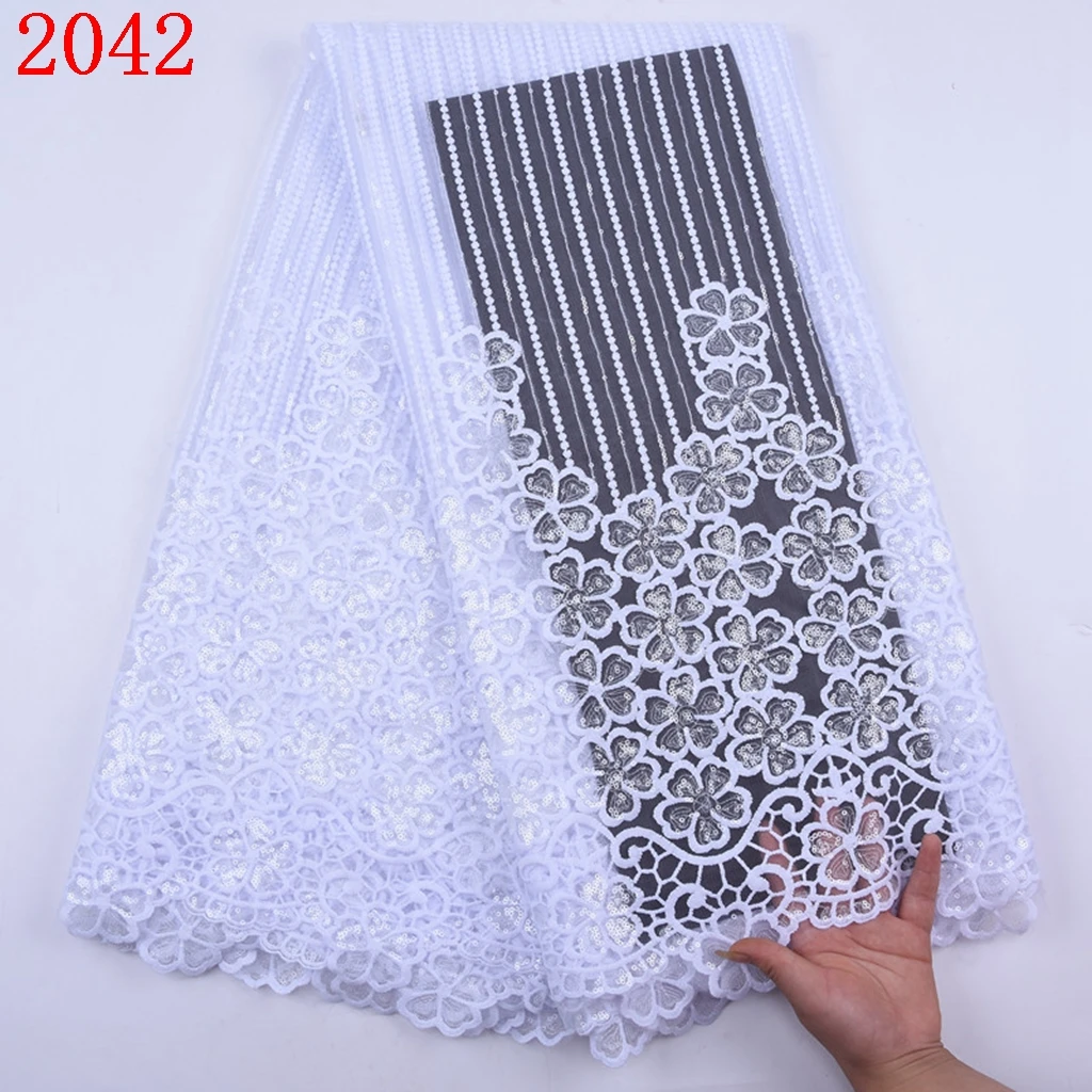 White African Milk Silk Lace Fabric New Cord Lace Embroidery African Women Nigerian Lace Fabric 2042
White African Milk Silk Lace Fabric New Cord Lace Embroidery African Women Nigerian Lace Fabric 2042