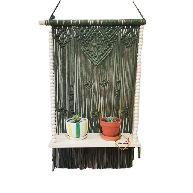 Macrame Wall Hanging Shelf Woven Home Wall Decor Wood Floating Hanging Storage Shelf Bohemian Handmade, Different colors
Macrame Wall Hanging Shelf Woven Home Wall Decor Wood Floating Hanging Storage Shelf Bohemian Handmade, Different colors
