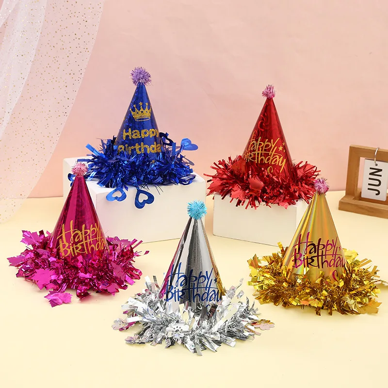 2023 Hot sale kids party supplies birthday hat with laser lace for birthday party birthday supplies hat
2023 Hot sale kids party supplies birthday hat with laser lace for birthday party birthday supplies hat