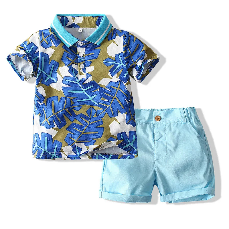 IHJ3619 European and American kids clothing 2021 summer boy's leaf print shirt two-piece clothes sets
IHJ3619 European and American kids clothing 2021 summer boy's leaf print shirt two-piece clothes sets