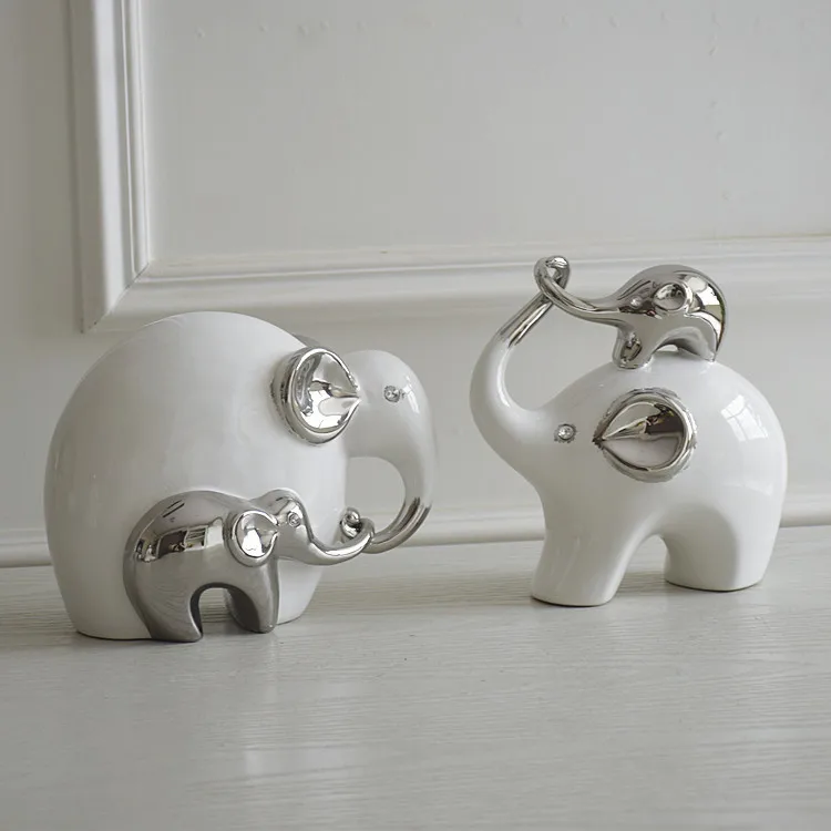 Hot selling hotel home decor children tabletop decoration elegant porcelain elephant craft ornaments, White/silver
Hot selling hotel home decor children tabletop decoration elegant porcelain elephant craft ornaments, White/silver
