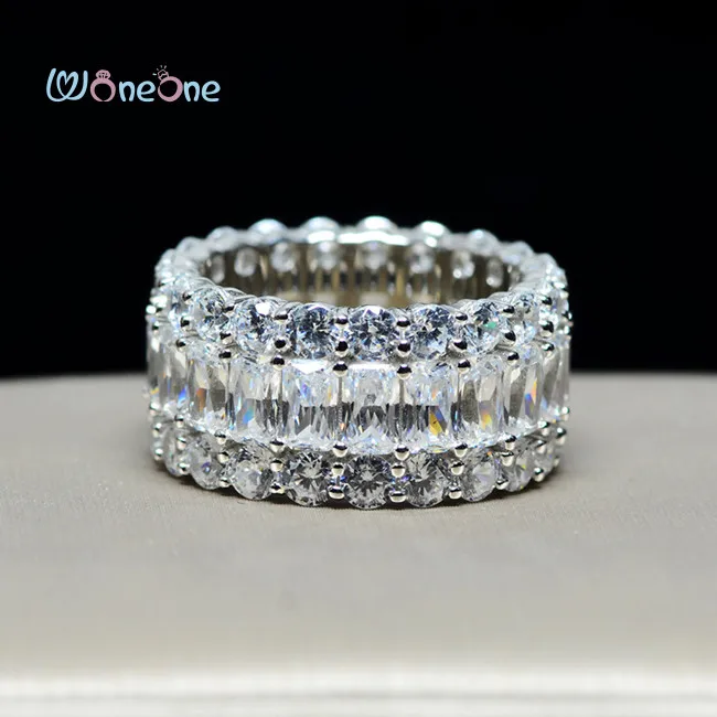 Woneone Fashion Sparkling Full High Carbon 925 Sterling Silver Jewellery Dimand Engagement Wedding Rings
Woneone Fashion Sparkling Full High Carbon 925 Sterling Silver Jewellery Dimand Engagement Wedding Rings