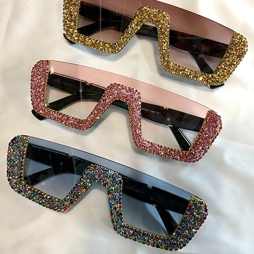 Square Luxury Sunglasses Women Brand Designer Ladies Oversized Rhinestone Sunglasses Half Frame Eyeglasses For Female
Square Luxury Sunglasses Women Brand Designer Ladies Oversized Rhinestone Sunglasses Half Frame Eyeglasses For Female