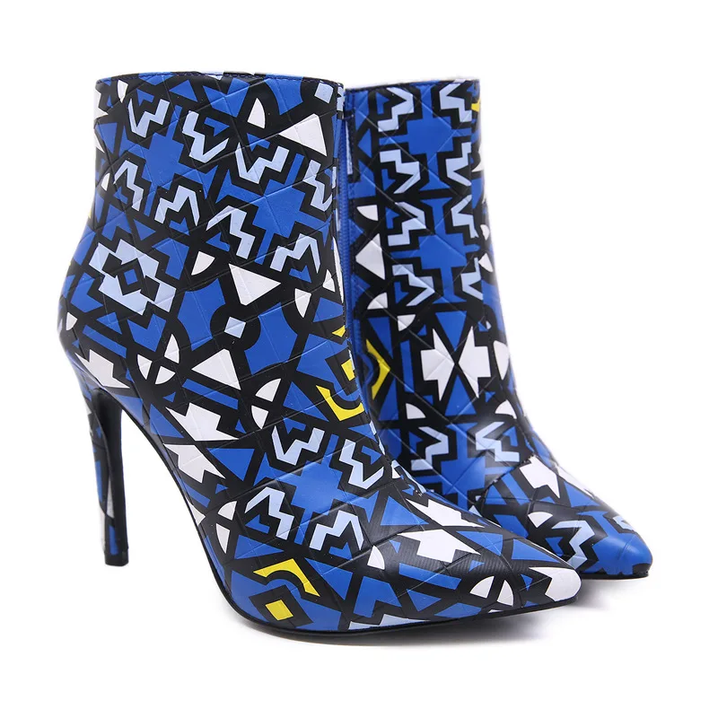 Blue Orange Fashion Ankle Boots Unique Design PU Leather Winter Waterproof Boots Shoes Party Trendy High Heeled Shoes Ladies
Blue Orange Fashion Ankle Boots Unique Design PU Leather Winter Waterproof Boots Shoes Party Trendy High Heeled Shoes Ladies
