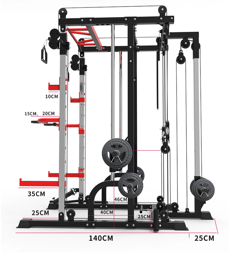 High Quality China Wholesale Body Strong Lift Fitness Equipment multi-functinal Smith Machine and squat rack for home and Gym, Colourful
High Quality China Wholesale Body Strong Lift Fitness Equipment multi-functinal Smith Machine and squat rack for home and Gym, Colourful