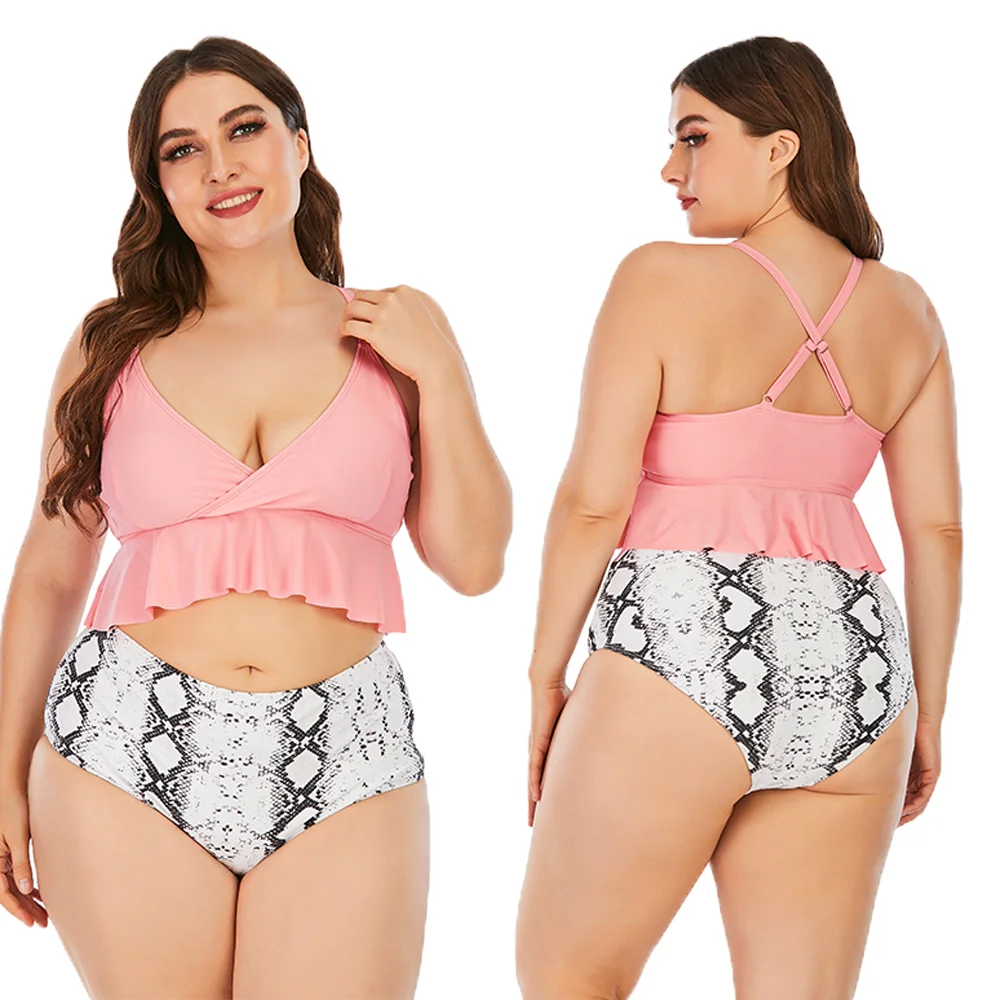 2021 Pretty girl sexy deep v plus size swimwear back cross strap 2 piece swimsuit, Shown 
2021 Pretty girl sexy deep v plus size swimwear back cross strap 2 piece swimsuit, Shown