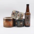 Custom Adhesive Design Logo Clear Wine Labels For Packaging Glass Beer Bottles Transparents Stickers