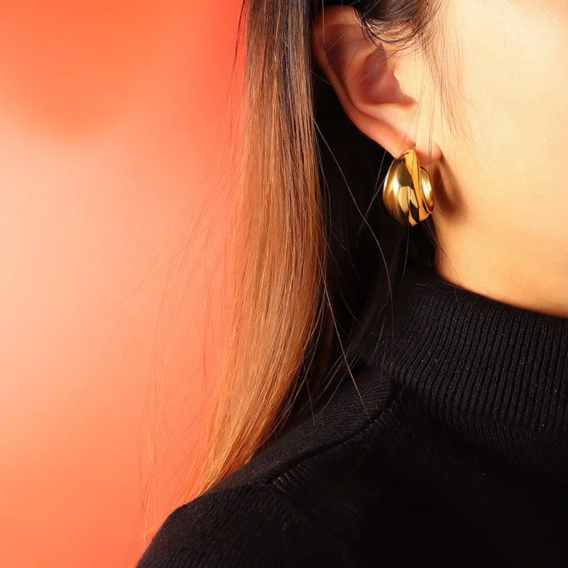 2021 New C Shaped Stainless Steel Hopp Earrings Gold Rose Gold Plated Heavy Fancy Vintage Ear Clutch Women Minimalist Chunky Ear
2021 New C Shaped Stainless Steel Hopp Earrings Gold Rose Gold Plated Heavy Fancy Vintage Ear Clutch Women Minimalist Chunky Ear