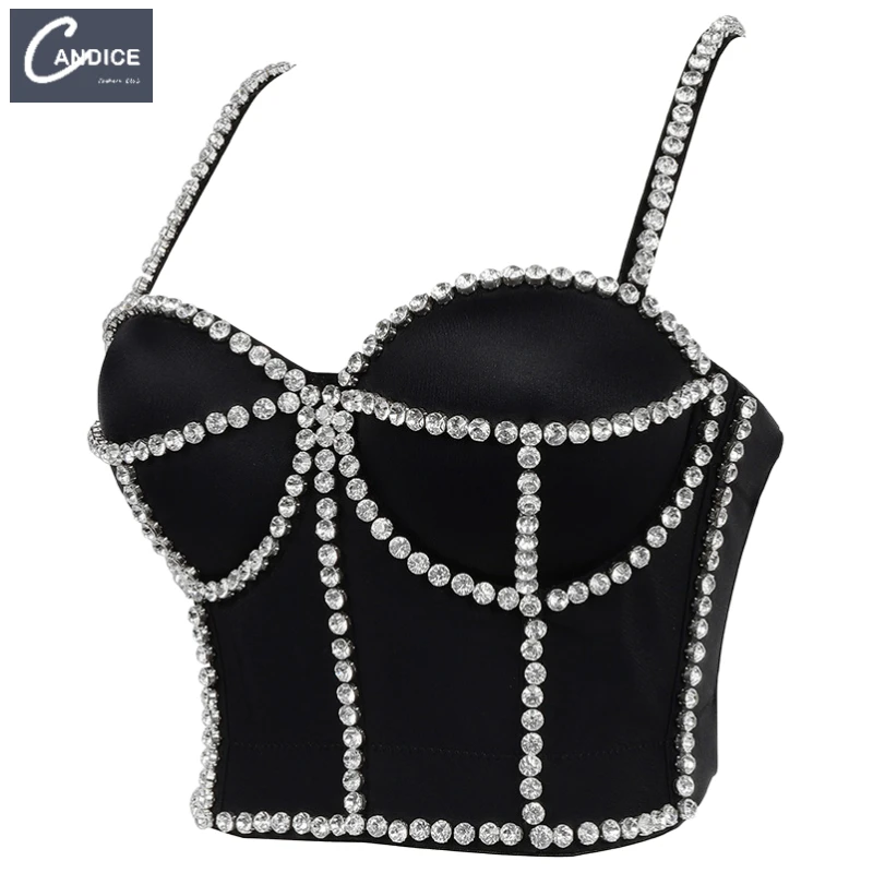 Candice wholesale unique club sexy tops women patch with chest pad rhinestone bustier croset tops femal
Candice wholesale unique club sexy tops women patch with chest pad rhinestone bustier croset tops femal