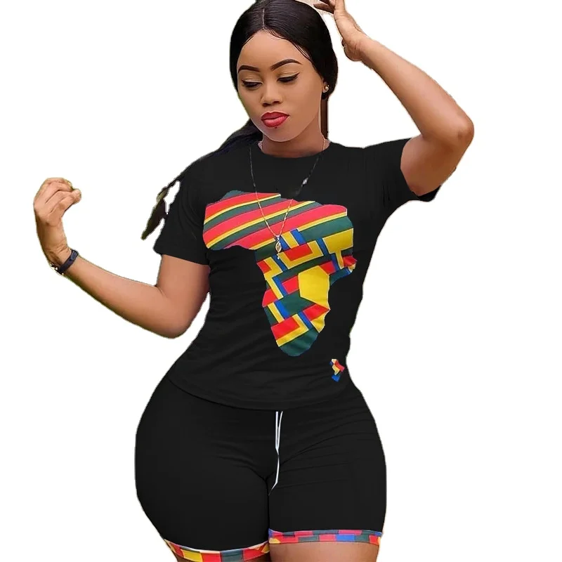 2021 new arrival African American camouflage tshirt with shorts two pieces set women clothing sports workout fashion outfit, 6 color as picture
2021 new arrival African American camouflage tshirt with shorts two pieces set women clothing sports workout fashion outfit, 6 color as picture