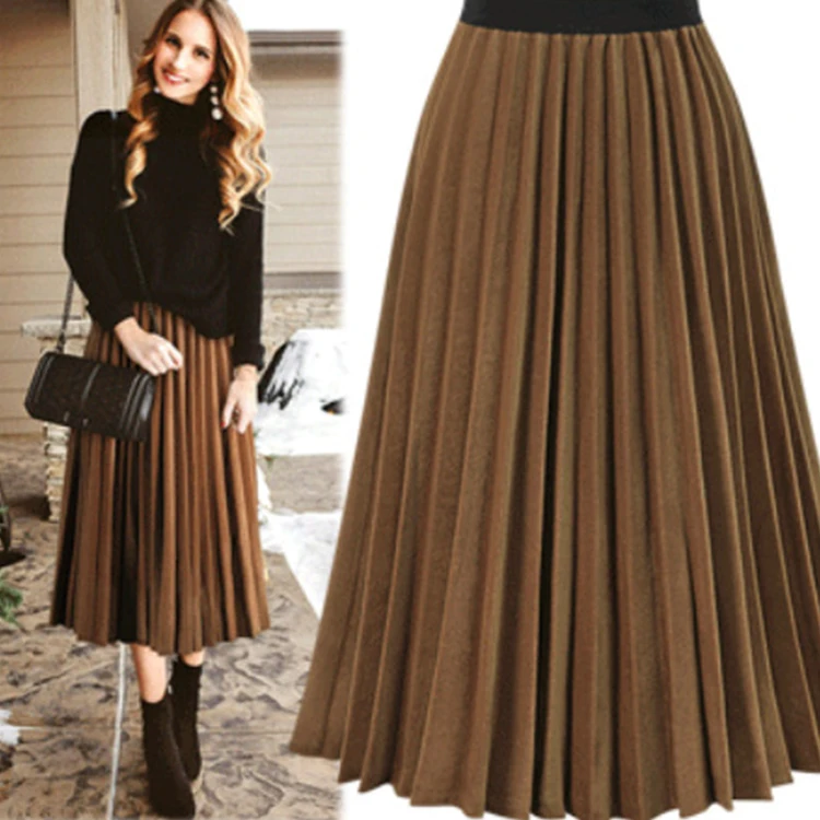 Elegant Solid Midi Pleated Skirt Women Autumn Winter Ladies Skirts Korean Female High Waist A-line Office Long Skirt, Print or customized
Elegant Solid Midi Pleated Skirt Women Autumn Winter Ladies Skirts Korean Female High Waist A-line Office Long Skirt, Print or customized