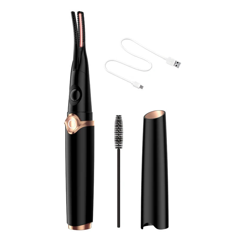 Mini Custom Heat Private Label Electric Heated Plastic Eyelash Curler with Comb, Black
Mini Custom Heat Private Label Electric Heated Plastic Eyelash Curler with Comb, Black