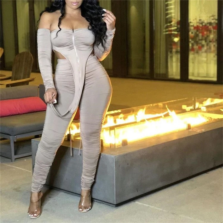 Pants And Top Fashion Off Shoulder Long Sleeve Stacked Women 2 Piece Set Clothing, Customized color
Pants And Top Fashion Off Shoulder Long Sleeve Stacked Women 2 Piece Set Clothing, Customized color