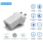 Detachable Plug US EU AU UK Usb Travel Adapter 2 Port Charger Pack USA for Smartphone Tablet