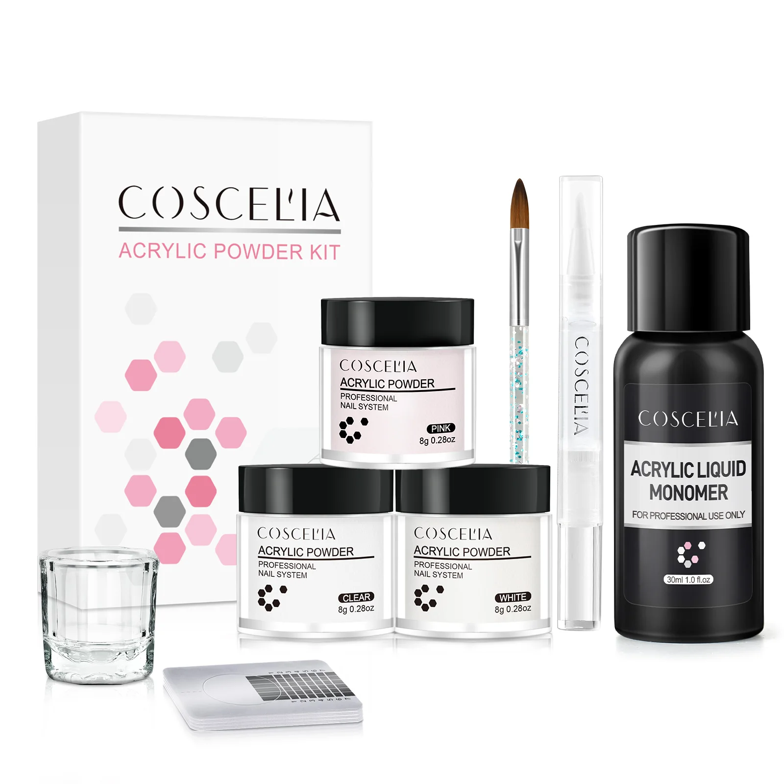 COSCELIA Best Acrylic Nail Products Acrylic Professional Nail Kit with Tools, 3 colors
COSCELIA Best Acrylic Nail Products Acrylic Professional Nail Kit with Tools, 3 colors