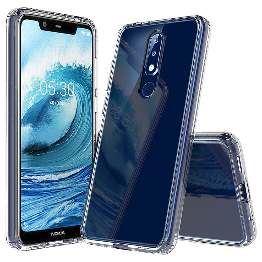 Shockproof TPU Bumper Hybrid Clear Hard PC Mobile Phone Cover Case for Nokia 5.1 Plus / X5
Shockproof TPU Bumper Hybrid Clear Hard PC Mobile Phone Cover Case for Nokia 5.1 Plus / X5
