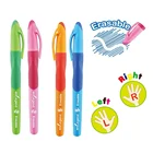 New arrival multi-color soft grip ball pen gel pen erasable frixtion pen for kids with left hand and right hand