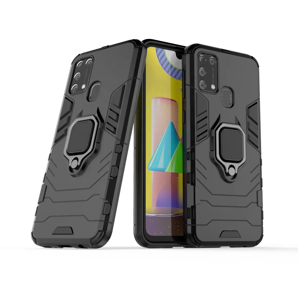 Car mount magnetic metal ring holder pc tpu bumper phone case for Samsung galaxy M31 back cover, Multi-color, can be customized
Car mount magnetic metal ring holder pc tpu bumper phone case for Samsung galaxy M31 back cover, Multi-color, can be customized