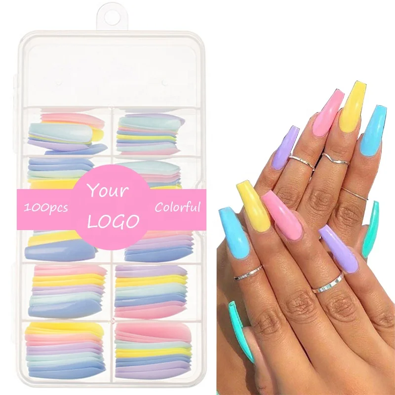 100Pcs/Box Colorful Nails Flat Shape Tips Natural Full Cover Coffin Nail Tips Manicure Tools Acrylic Wholesale Press on Nails, Picture
100Pcs/Box Colorful Nails Flat Shape Tips Natural Full Cover Coffin Nail Tips Manicure Tools Acrylic Wholesale Press on Nails, Picture