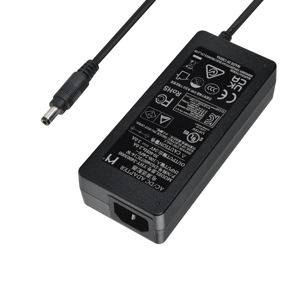 24v3a pse certified 120v 220v to dc power adapter 24v 3a 3 output 72w ac dc smps power supply code hs code adapter 24 volt 3 amp