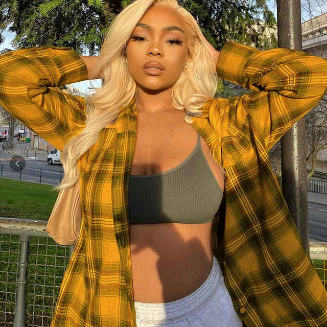 Turndown Collar Plaid Blouse Clothes Fashion Woman Long Sleeves Tops 2021 Womens Fall Blouses Shirts For Women, Green,pink,yellow
Turndown Collar Plaid Blouse Clothes Fashion Woman Long Sleeves Tops 2021 Womens Fall Blouses Shirts For Women, Green,pink,yellow