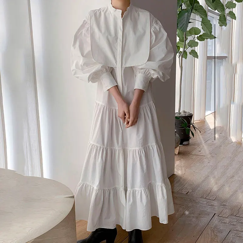 Wholesale 2021 Spring and Autumn Korean Elegant Retro Female Dress Casual Loose Lantern Sleeve Loose Long Sleeve Dress, Blue,white
Wholesale 2021 Spring and Autumn Korean Elegant Retro Female Dress Casual Loose Lantern Sleeve Loose Long Sleeve Dress, Blue,white
