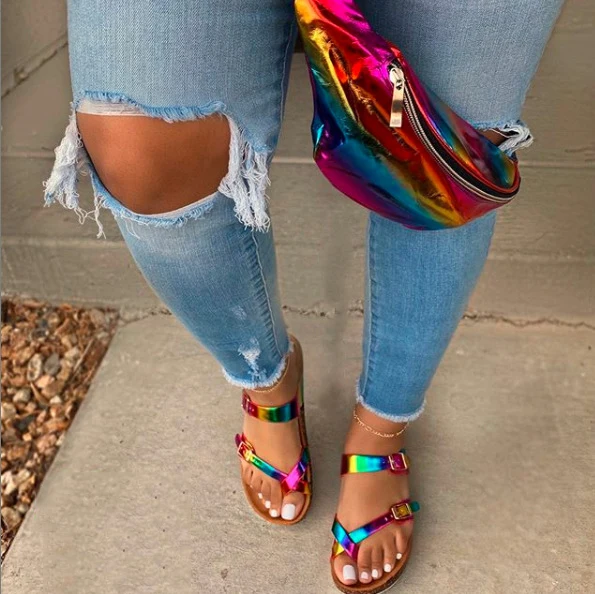 Fashion thong slippers Ladies Sandals Summer rainbow Shoes femme woman flat sandals for ladies
Fashion thong slippers Ladies Sandals Summer rainbow Shoes femme woman flat sandals for ladies