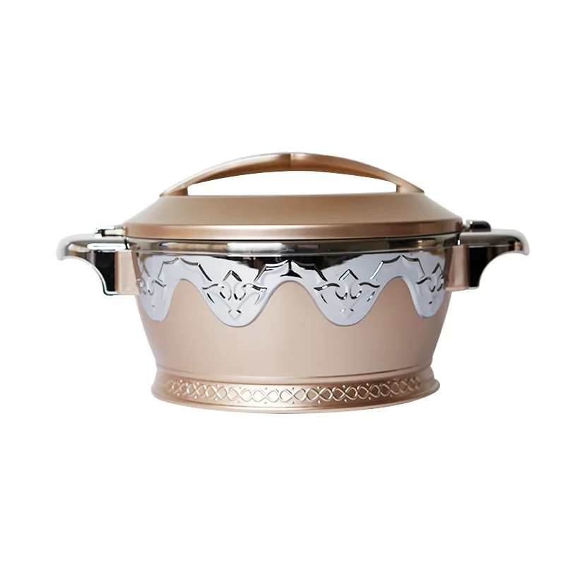 New Arrival High Quality Round Shape Silver Stainless Steel Casserole, Golden+beige 
New Arrival High Quality Round Shape Silver Stainless Steel Casserole, Golden+beige