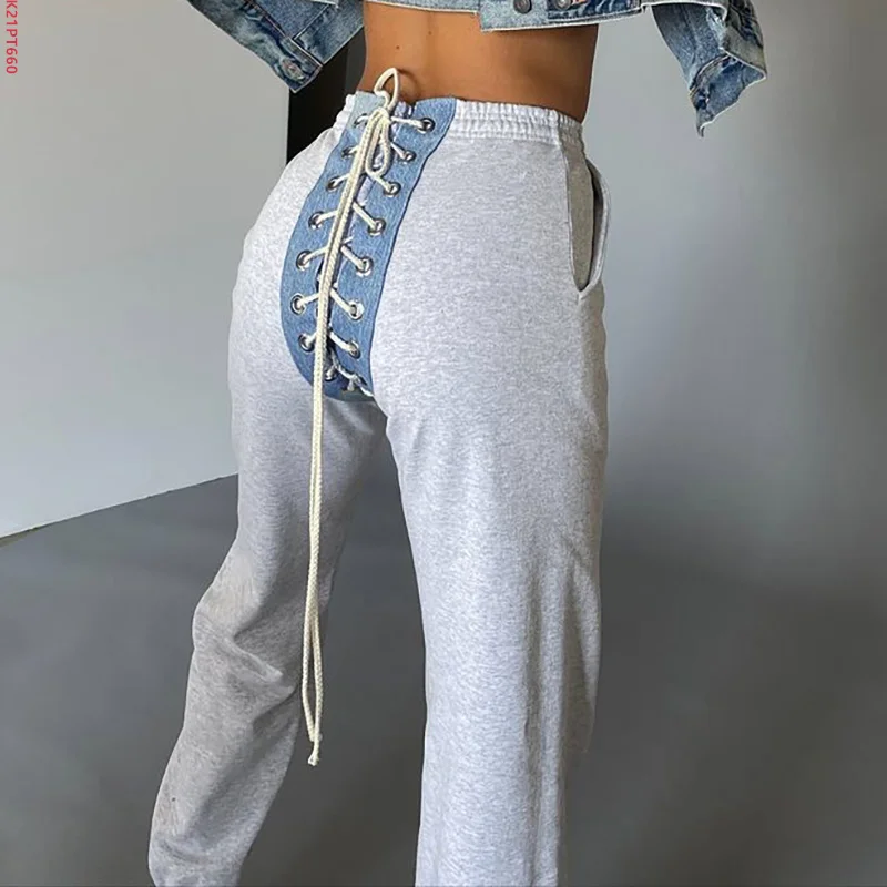 Bomblook K21PT660 Unique Winter Spring Patchwork Pants Pocket Elastic Waist String Streetwear Women Pants
Bomblook K21PT660 Unique Winter Spring Patchwork Pants Pocket Elastic Waist String Streetwear Women Pants