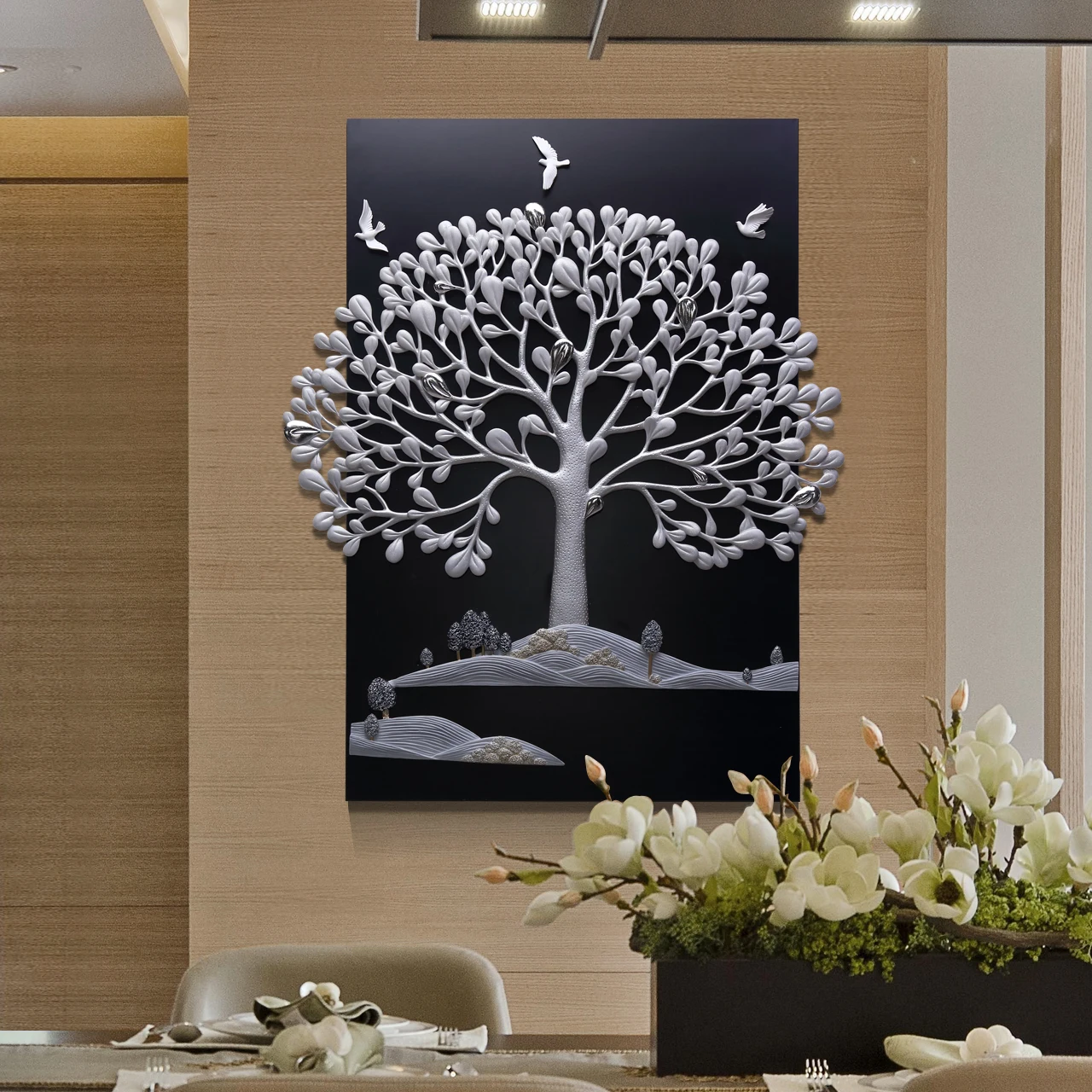 Hot Sale Interior Home Decoration 3D Wall Art Silver Tree Painting For Living Room, Customized color
Hot Sale Interior Home Decoration 3D Wall Art Silver Tree Painting For Living Room, Customized color