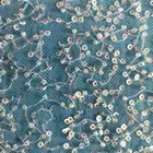 Lace Beaded Fabric Fashion Transparent Sequin Tulle Embroidery Dress