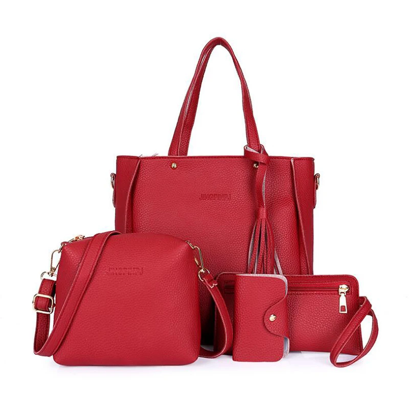 New bucket tassel women's shoulder bag picture mother bag four sets of messenger handbags, 5 colors
New bucket tassel women's shoulder bag picture mother bag four sets of messenger handbags, 5 colors