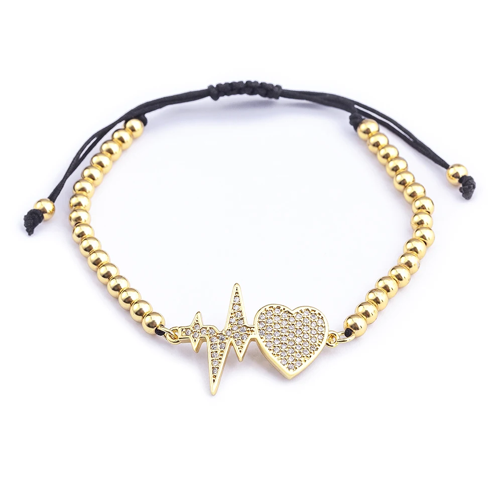 New Arrival Diamond Heart Lightning Bead Bracelet Cubic Zircon Mothers Day Birthday Jewelry Handmade Rope Adjustable Wholesale
New Arrival Diamond Heart Lightning Bead Bracelet Cubic Zircon Mothers Day Birthday Jewelry Handmade Rope Adjustable Wholesale