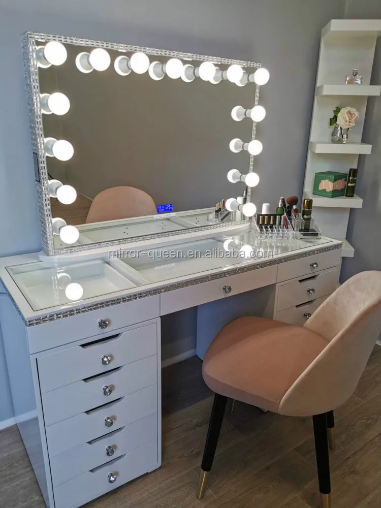 Featured image of post Mirrors With Lights For Dressing Table / Led mirror with lights dressing vanity makeup desk table bright led large kit.
