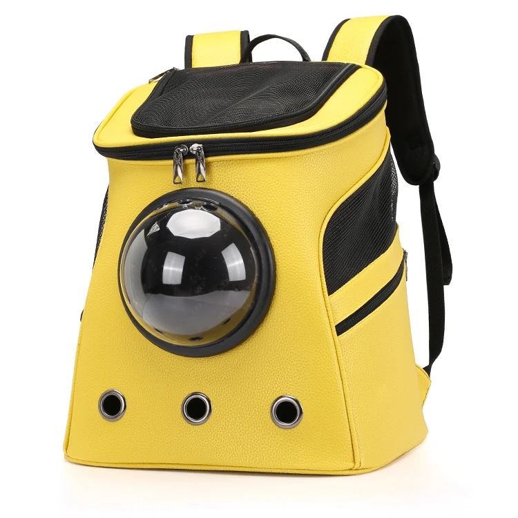 Ventilated Design Breathable Pet Carrier Backpack Cat Bag for Travel Hiking Camping Outdoor Use, Yellow/pink/brown/black 
Ventilated Design Breathable Pet Carrier Backpack Cat Bag for Travel Hiking Camping Outdoor Use, Yellow/pink/brown/black