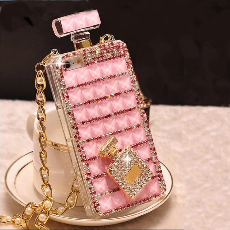 Luxury Elegant Diamond Bling Glitter Gemstone Perfume Bottle Crystal Rhinestone With Necklace Cell Phone Case For iPhone 11 X, Purple white pink black and white
Luxury Elegant Diamond Bling Glitter Gemstone Perfume Bottle Crystal Rhinestone With Necklace Cell Phone Case For iPhone 11 X, Purple white pink black and white