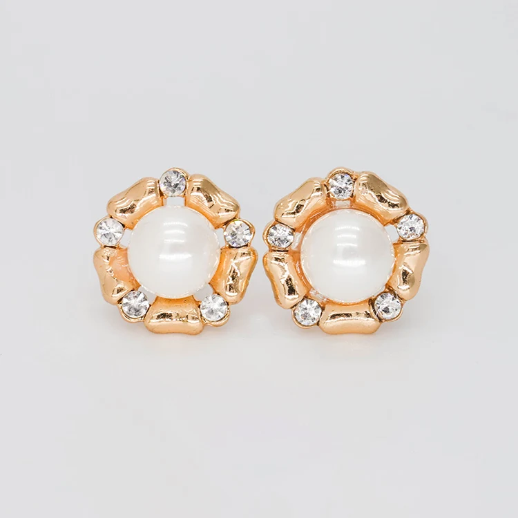 Factory direct supply earrings women jewelry round diamond large pearl stud earring accessories, Gold
Factory direct supply earrings women jewelry round diamond large pearl stud earring accessories, Gold