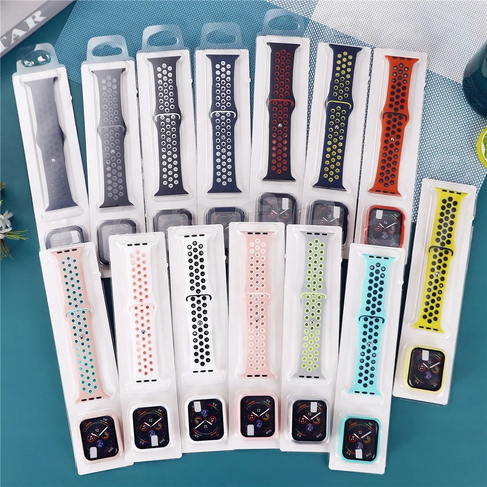 Wristbands Silicone Band Strap With Case For Apple Watch Band Series 6 5 4 3 2 Watch Strap For Iwatch Band Strap 38 40 42 44 mm
Wristbands Silicone Band Strap With Case For Apple Watch Band Series 6 5 4 3 2 Watch Strap For Iwatch Band Strap 38 40 42 44 mm