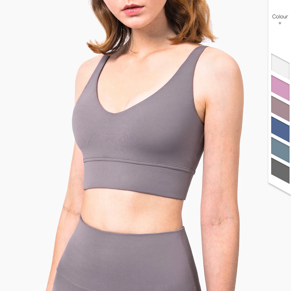 Custom Logo V-neck Sports Bra Top Fitness Sweat-Wicking Seamless Sports Yoga Bra Women, Blue, grey, pink, etc
Custom Logo V-neck Sports Bra Top Fitness Sweat-Wicking Seamless Sports Yoga Bra Women, Blue, grey, pink, etc
