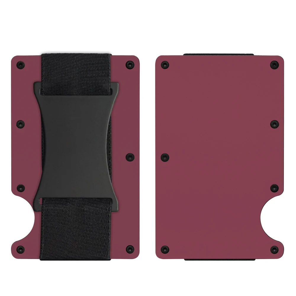 Minimalist Pink Color Card Holder RFID Blocking Metal Card Holder Men Wallet Aluminum Metal Wallet With Elastic Band
Minimalist Pink Color Card Holder RFID Blocking Metal Card Holder Men Wallet Aluminum Metal Wallet With Elastic Band