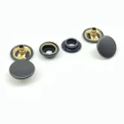 15MM metal snap button with 201 under 3 parts ,dark pewter color press jeans snap button