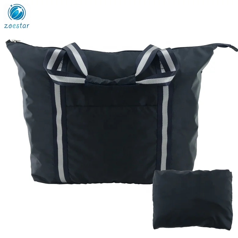 Foldable Nylon Ripstop Handbag for Women Foldaway Daily Tote Shoulder Bag