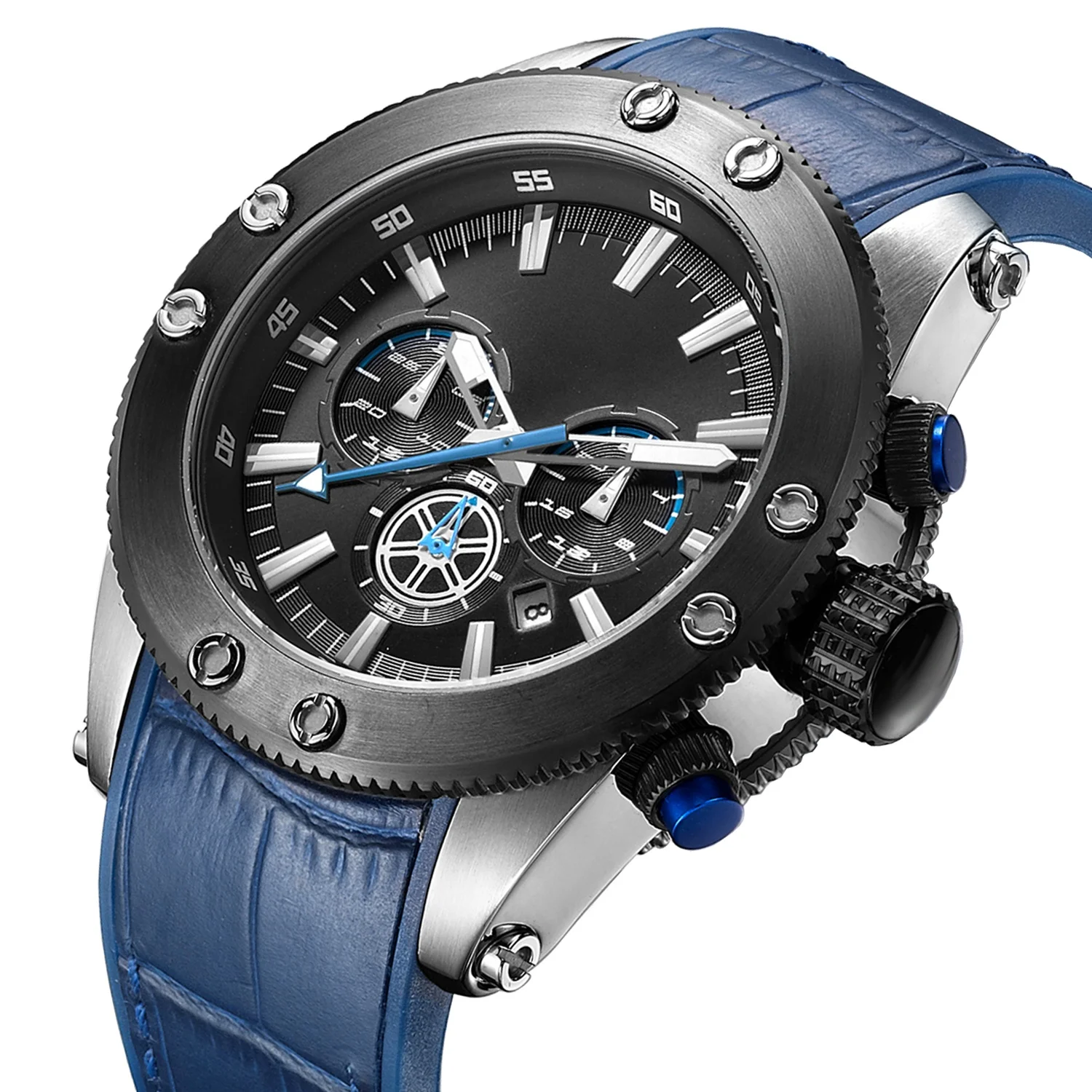 Best selling stainless steel Genuine Leather Chronograph Watch High Quality Customized Wrist Watch For Men
Best selling stainless steel Genuine Leather Chronograph Watch High Quality Customized Wrist Watch For Men