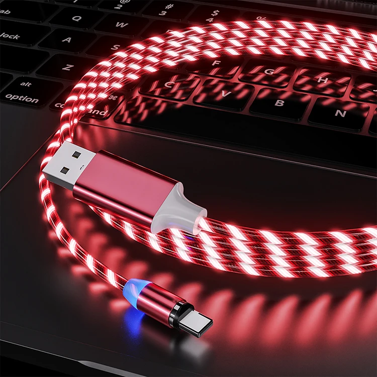 Wholesale 1m 2m Led Light Flowing Luminous USB Magnetic Charging Cable Micro type C For Android, Customization
Wholesale 1m 2m Led Light Flowing Luminous USB Magnetic Charging Cable Micro type C For Android, Customization