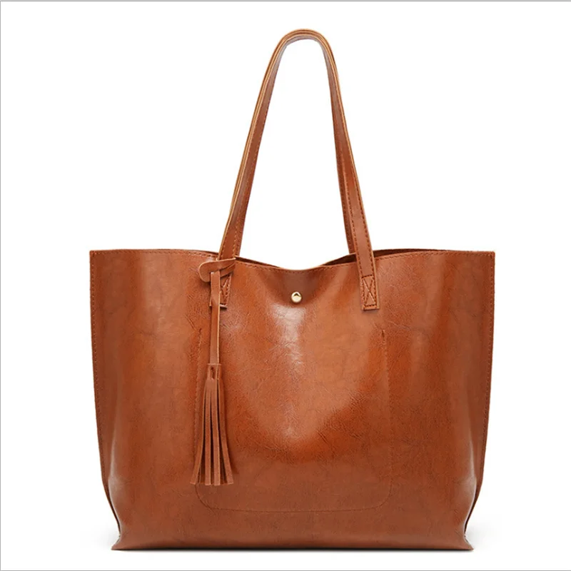Wholesale Women's Soft Faux Leather Tote Shoulder Bag Big Capacity Tassel Handbag for women and girls HF-1145016
Wholesale Women's Soft Faux Leather Tote Shoulder Bag Big Capacity Tassel Handbag for women and girls HF-1145016