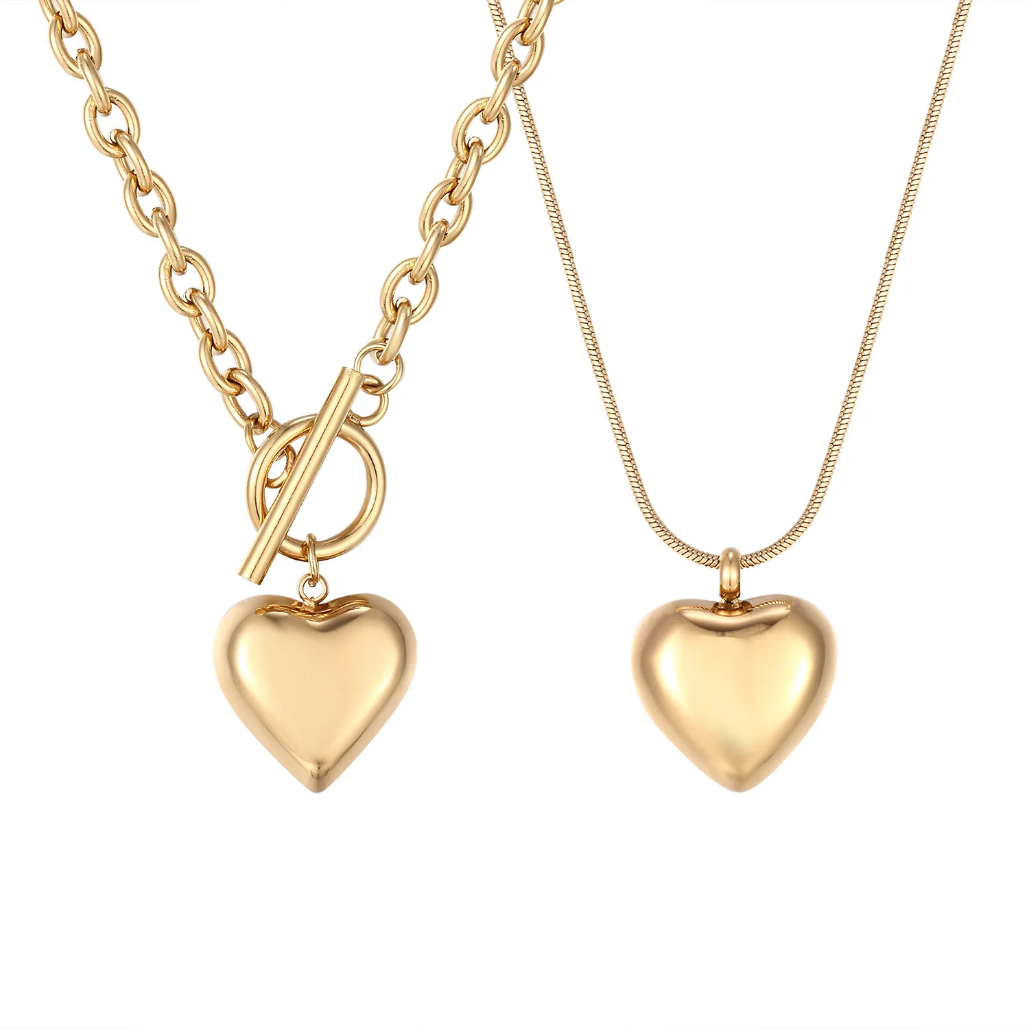 Europe And America 18 K Gold Plated OT Buckle Stainless Steel Heart Pendant Necklace For Women Jewelry
Europe And America 18 K Gold Plated OT Buckle Stainless Steel Heart Pendant Necklace For Women Jewelry
