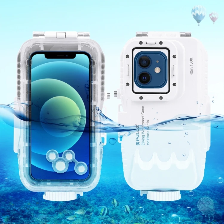 

PULUZ PULUZ 40m/130ft Waterproof Diving Case for Huawei P20, Photo Video Taking Underwater Housing Cover(White)