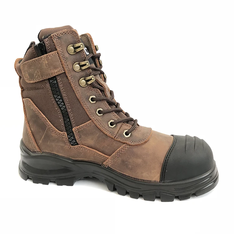 China Factory Wholesale fashionable High Quality genuine leather safety shoes steel toe ankle high work shoes, Brown
China Factory Wholesale fashionable High Quality genuine leather safety shoes steel toe ankle high work shoes, Brown