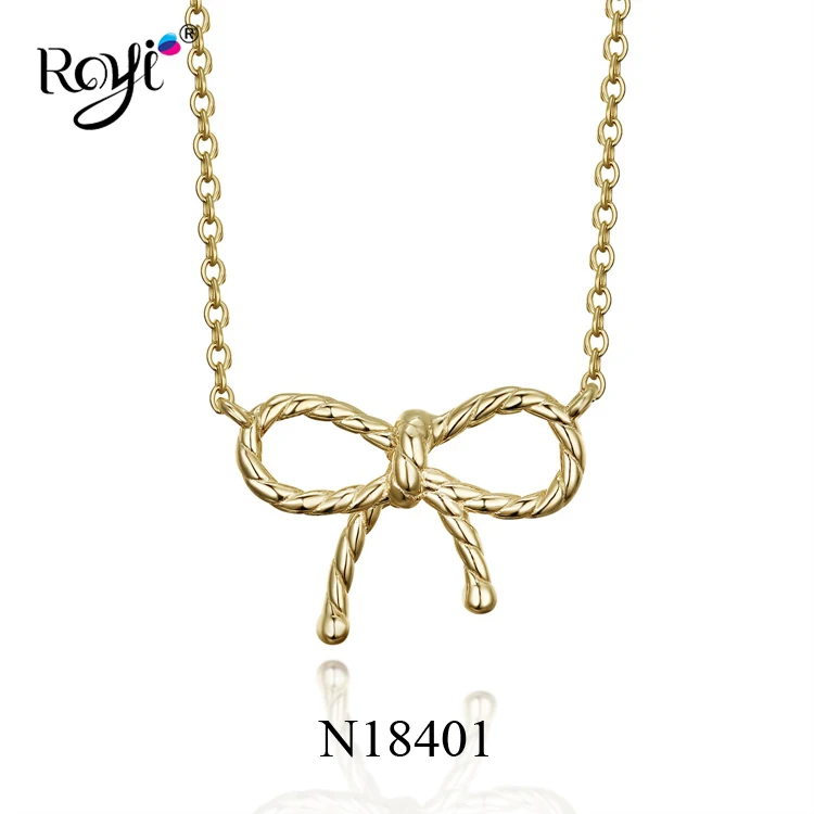 New Arrival Bowknot Design Silver 925 Sterling Jewelry Gold Plated Necklace, As picture
New Arrival Bowknot Design Silver 925 Sterling Jewelry Gold Plated Necklace, As picture