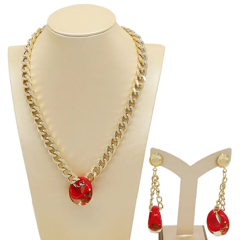 Yulaili Stainless Steel Necklace Earrings Jewelry Set Germany High Quality Thick Gold Plated Resin Letter Bridal Jewelry Sets
Yulaili Stainless Steel Necklace Earrings Jewelry Set Germany High Quality Thick Gold Plated Resin Letter Bridal Jewelry Sets